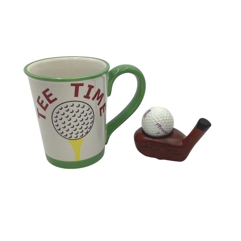 Sonoma Tee Time Golf Mug With Golf Ball Holder Set Desk Decor Golf‎ Gift Idea